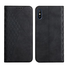 Custodia Portafoglio In Pelle Cover con Supporto Y02X per Xiaomi Redmi 9AT Nero