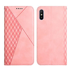 Custodia Portafoglio In Pelle Cover con Supporto Y02X per Xiaomi Redmi 9AT Oro Rosa