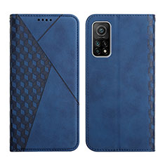 Custodia Portafoglio In Pelle Cover con Supporto Y02X per Xiaomi Redmi K30S 5G Blu