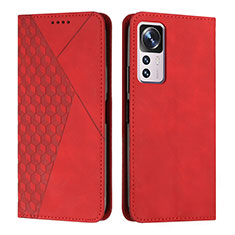 Custodia Portafoglio In Pelle Cover con Supporto Y02X per Xiaomi Redmi K50 Ultra 5G Rosso