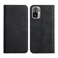 Custodia Portafoglio In Pelle Cover con Supporto Y02X per Xiaomi Redmi Note 10 4G Nero