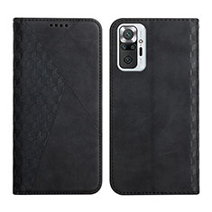 Custodia Portafoglio In Pelle Cover con Supporto Y02X per Xiaomi Redmi Note 10 Pro 4G Nero