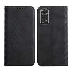 Custodia Portafoglio In Pelle Cover con Supporto Y02X per Xiaomi Redmi Note 11 4G (2022) Nero