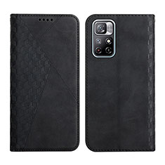 Custodia Portafoglio In Pelle Cover con Supporto Y02X per Xiaomi Redmi Note 11 5G Nero