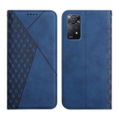 Custodia Portafoglio In Pelle Cover con Supporto Y02X per Xiaomi Redmi Note 11 Pro 5G Blu