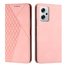 Custodia Portafoglio In Pelle Cover con Supporto Y02X per Xiaomi Redmi Note 11T Pro+ Plus 5G Oro Rosa