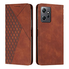 Custodia Portafoglio In Pelle Cover con Supporto Y02X per Xiaomi Redmi Note 12 4G Marrone