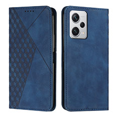 Custodia Portafoglio In Pelle Cover con Supporto Y02X per Xiaomi Redmi Note 12 Pro 5G Blu