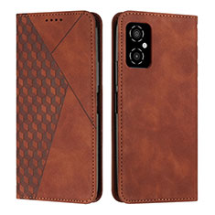 Custodia Portafoglio In Pelle Cover con Supporto Y02X per Xiaomi Redmi Note 12R Pro 5G Marrone