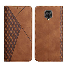 Custodia Portafoglio In Pelle Cover con Supporto Y02X per Xiaomi Redmi Note 9 Pro Marrone