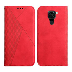 Custodia Portafoglio In Pelle Cover con Supporto Y02X per Xiaomi Redmi Note 9 Rosso