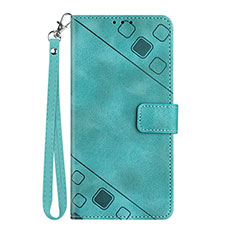 Custodia Portafoglio In Pelle Cover con Supporto Y03B per Huawei Y9 Prime (2019) Verde