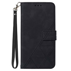 Custodia Portafoglio In Pelle Cover con Supporto Y03B per Samsung Galaxy A03s Nero