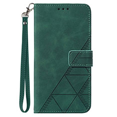 Custodia Portafoglio In Pelle Cover con Supporto Y03B per Samsung Galaxy A04s Verde