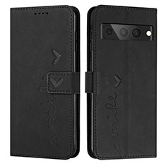 Custodia Portafoglio In Pelle Cover con Supporto Y03X per Google Pixel 7 Pro 5G Nero