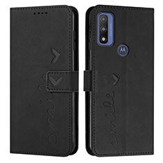 Custodia Portafoglio In Pelle Cover con Supporto Y03X per Motorola Moto G Pure Nero