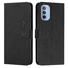 Custodia Portafoglio In Pelle Cover con Supporto Y03X per Motorola Moto G51 5G Nero