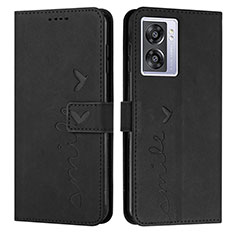 Custodia Portafoglio In Pelle Cover con Supporto Y03X per Oppo A77 5G Nero