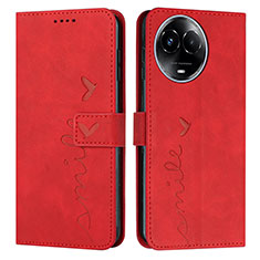 Custodia Portafoglio In Pelle Cover con Supporto Y03X per Realme 11 5G Rosso