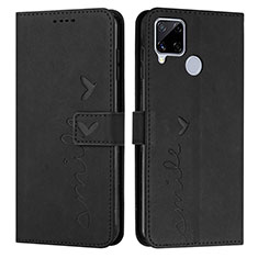 Custodia Portafoglio In Pelle Cover con Supporto Y03X per Realme C12 Nero