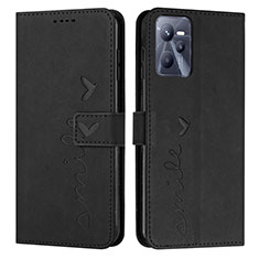 Custodia Portafoglio In Pelle Cover con Supporto Y03X per Realme C35 Nero