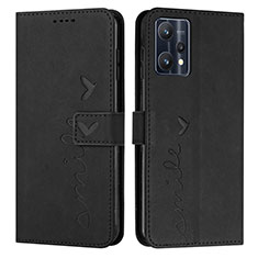 Custodia Portafoglio In Pelle Cover con Supporto Y03X per Realme V25 5G Nero