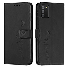 Custodia Portafoglio In Pelle Cover con Supporto Y03X per Samsung Galaxy A03s Nero