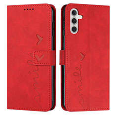 Custodia Portafoglio In Pelle Cover con Supporto Y03X per Samsung Galaxy A04s Rosso