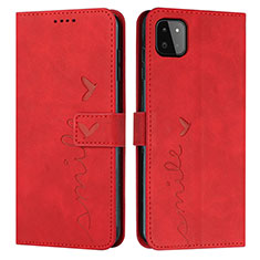 Custodia Portafoglio In Pelle Cover con Supporto Y03X per Samsung Galaxy A22 5G Rosso