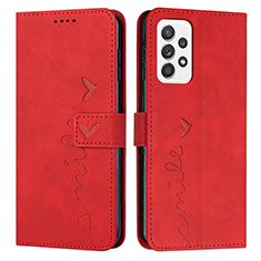 Custodia Portafoglio In Pelle Cover con Supporto Y03X per Samsung Galaxy A32 4G Rosso