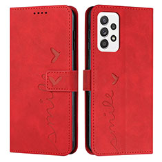 Custodia Portafoglio In Pelle Cover con Supporto Y03X per Samsung Galaxy A32 5G Rosso