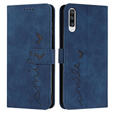 Custodia Portafoglio In Pelle Cover con Supporto Y03X per Samsung Galaxy A50 Blu