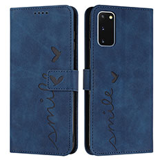 Custodia Portafoglio In Pelle Cover con Supporto Y03X per Samsung Galaxy S20 Blu