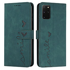 Custodia Portafoglio In Pelle Cover con Supporto Y03X per Samsung Galaxy S20 Plus Verde