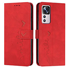 Custodia Portafoglio In Pelle Cover con Supporto Y03X per Xiaomi Mi 12T 5G Rosso