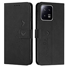 Custodia Portafoglio In Pelle Cover con Supporto Y03X per Xiaomi Mi 13 5G Nero