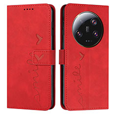 Custodia Portafoglio In Pelle Cover con Supporto Y03X per Xiaomi Mi 13 Ultra 5G Rosso