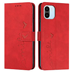 Custodia Portafoglio In Pelle Cover con Supporto Y03X per Xiaomi Poco C51 Rosso