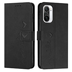 Custodia Portafoglio In Pelle Cover con Supporto Y03X per Xiaomi Poco F3 5G Nero