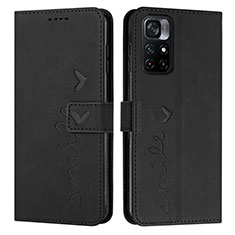 Custodia Portafoglio In Pelle Cover con Supporto Y03X per Xiaomi Poco M4 Pro 5G Nero