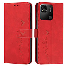 Custodia Portafoglio In Pelle Cover con Supporto Y03X per Xiaomi Redmi 10C 4G Rosso