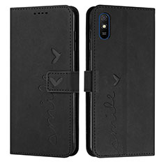 Custodia Portafoglio In Pelle Cover con Supporto Y03X per Xiaomi Redmi 9AT Nero