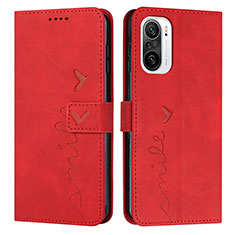 Custodia Portafoglio In Pelle Cover con Supporto Y03X per Xiaomi Redmi K40 5G Rosso