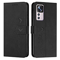 Custodia Portafoglio In Pelle Cover con Supporto Y03X per Xiaomi Redmi K50 Ultra 5G Nero