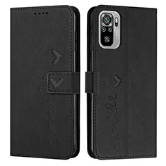 Custodia Portafoglio In Pelle Cover con Supporto Y03X per Xiaomi Redmi Note 10 4G Nero