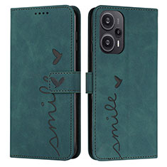 Custodia Portafoglio In Pelle Cover con Supporto Y03X per Xiaomi Redmi Note 12 Turbo 5G Verde