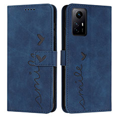 Custodia Portafoglio In Pelle Cover con Supporto Y03X per Xiaomi Redmi Note 12S Blu