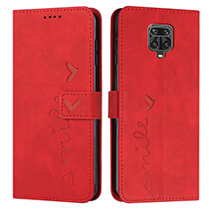 Custodia Portafoglio In Pelle Cover con Supporto Y03X per Xiaomi Redmi Note 9S Rosso