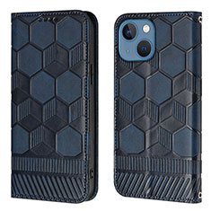 Custodia Portafoglio In Pelle Cover con Supporto Y04B per Apple iPhone 14 Blu