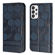 Custodia Portafoglio In Pelle Cover con Supporto Y04B per Samsung Galaxy A33 5G Blu